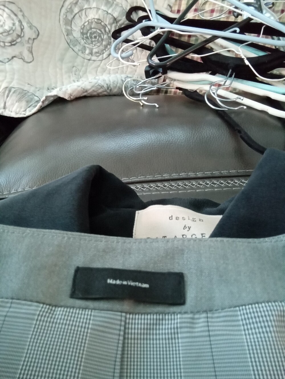 JF J. Ferrar Men's Size M Tailored Suit Vest Classic Gray Pattern Deep V-Neck - Picture 7 of 11